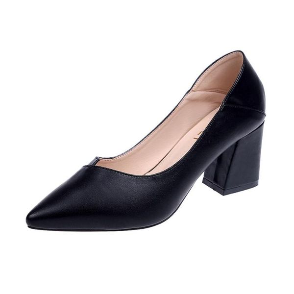 

dress shoes pu high-heeled pointed women high heel autumn single pumps, Black