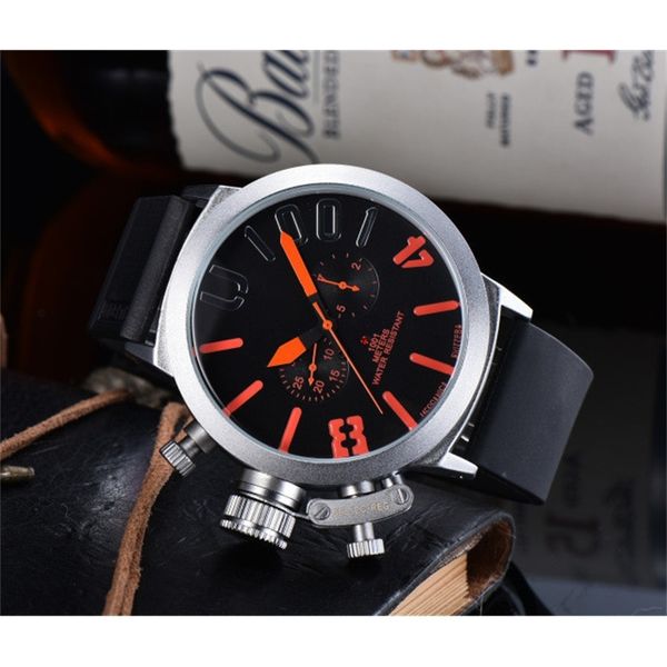 

2021 new u brand bo series watch five pin fully automatic mechanical famous fashion men's watch, Slivery;brown