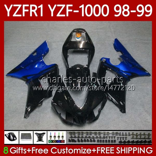 Blue Flames OEM Body Kit für Yamaha YZF-1000 YZF-R1 YZF 1000 CC R 1 1998 1999 2000 2001 Karosserie 82No.109 YZF R1 1000CC 98-01 YZF1000 YZFR1 98 99 00 01 Motorradverkleidung
