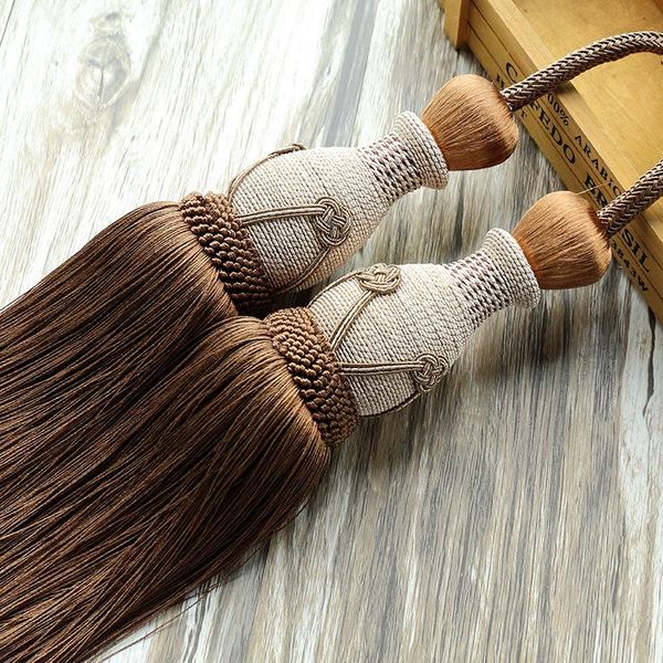 

novelty items handmade hanging ball double curtain bandage rope pendant tassel buckle pastoral strap