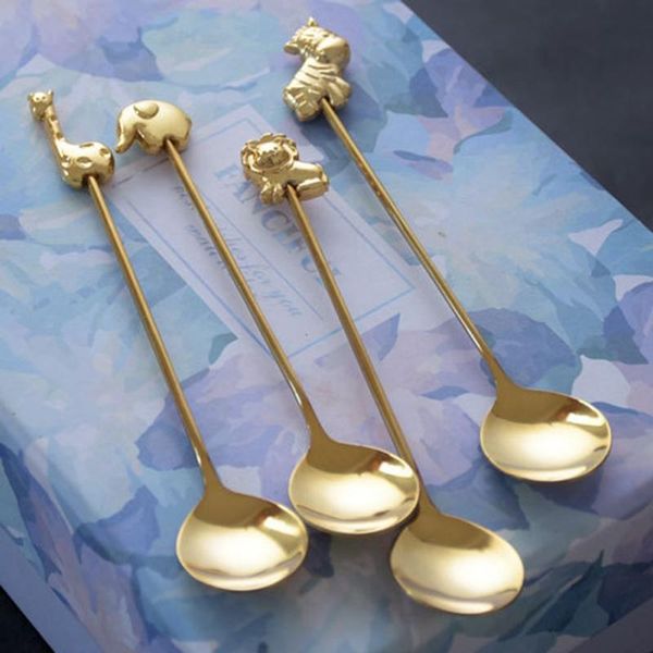 

spoons ch- animal series japanese coffee spoon ice cream dessert tea for picnic kitchen accessories wholesale
