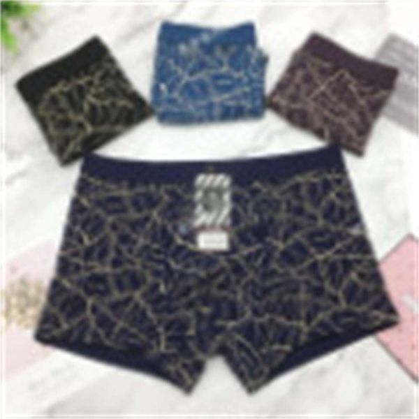 

autumn and winter men's printed cotton underwear medium waist large 4xl.5xl boxer shorts head 2'2-2'8, Black;white