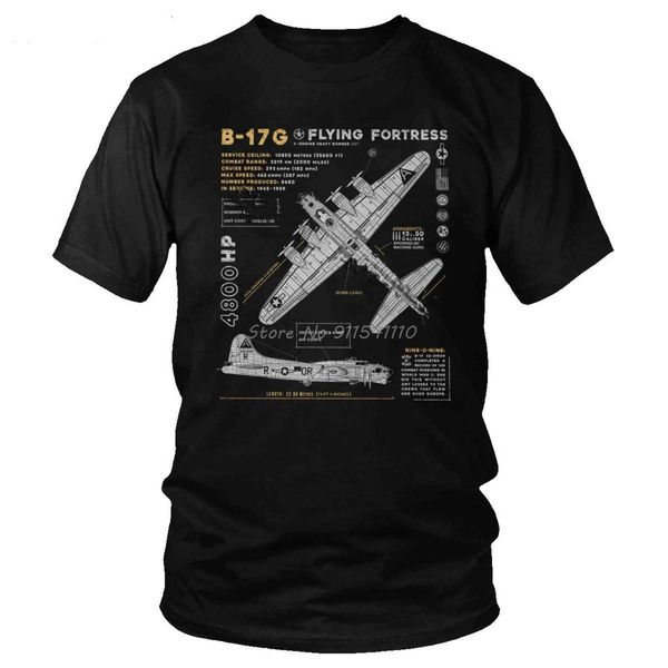 

vintage b-17 flying fortrs spitfire men's, fighter cotton , world war ii pilot short sve t-shirt, White;black