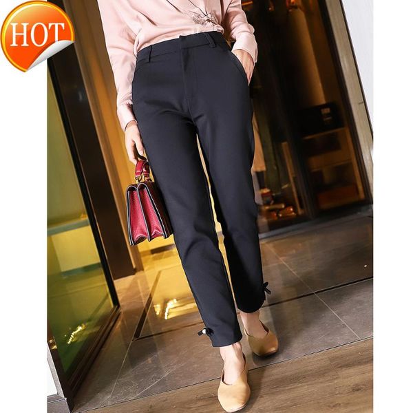

women's pants & capris black leggings four-sided elastic slim pockets ankle-length casual thin summer, Black;white