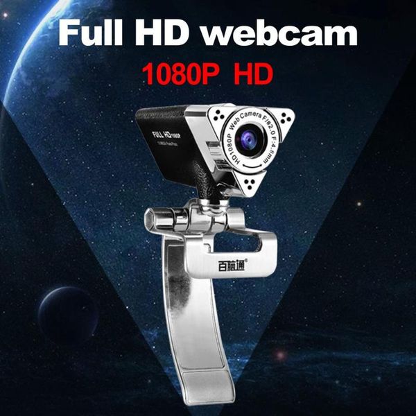 

webcams hd webcam camera 360 degree mic clip-on usb video calling and recording 1080p for lapdeskcomputer