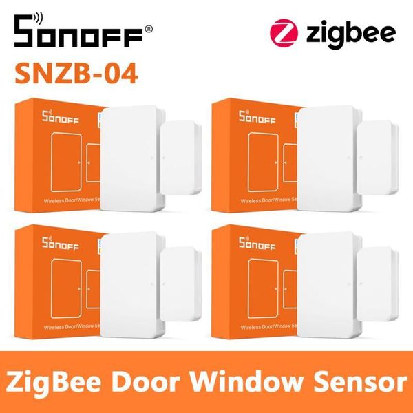 

smart home control sonoff snzb-04 zigbee door window alarm sensor for ewelink security zbbridge required work with alexa google