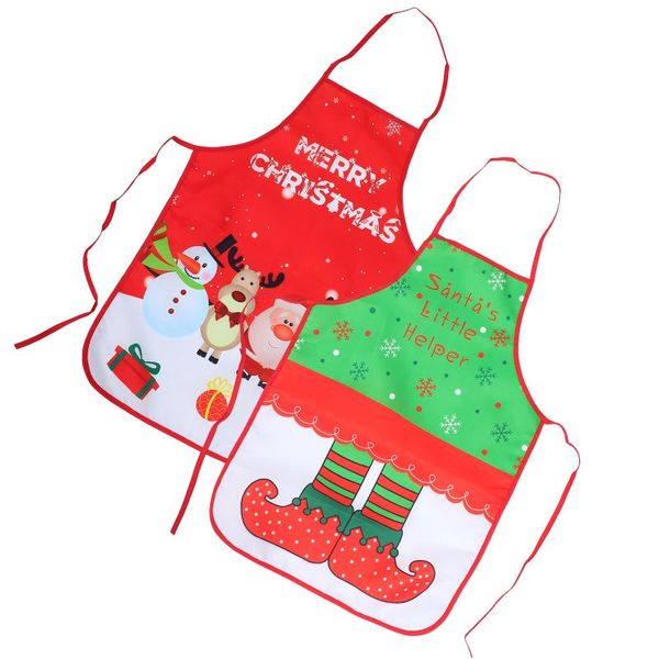 

aprons 2pcs christmas cooking adjustable dressing costumes (assorted color)