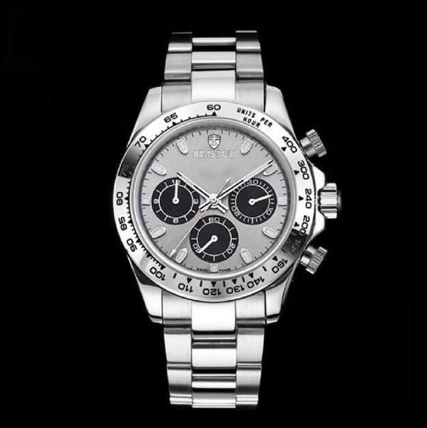 

men watches 40mm stainless steel luminous waterproof calendar fashion sports automatic mechanical watch, Slivery;brown