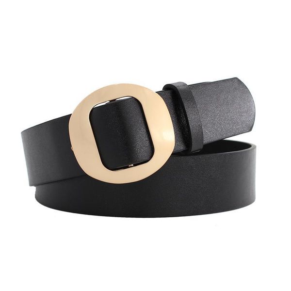 

women belt genuine leather belts female metal pin buckle strap fancy vintage jeans drop, Black;brown