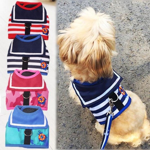 

dog collars & leashes no pull harness breathable navy style camo leash set for small medium dogs chihuahua york puppy collar chest strap