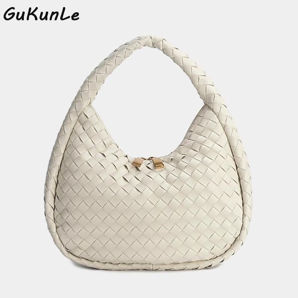 

evening bags trend fashion handmade woven bag women shoulder lady hobo casual handbag braided purse black yellow