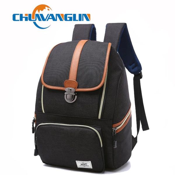 

backpack chuwanglin fashion men's vintage school bag waterproof travel backpacks casual male bookbags mochila mujer c82307