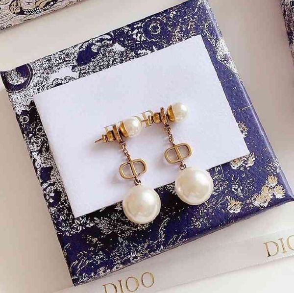 

factory specials aa designer pearl 2021 new simple wind female brass 925 silver needle anti allergy earrings zcyu, Golden