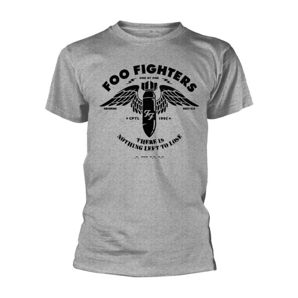 

official foo fighters t shirt concrete & gold stencil grey rock tee dave grohl, White;black