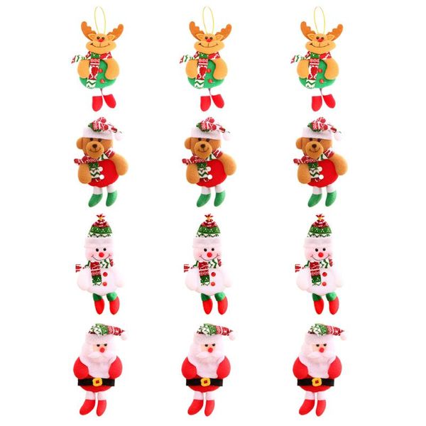 

christmas decorations 12pcs ornaments lovely lint craft small doll