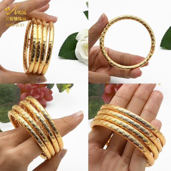 

bangle 7cm/4pcs dubai for women bangles africa ball jewelry gold color beads bangle&bracelet ethiopian wedding bride gift, Black