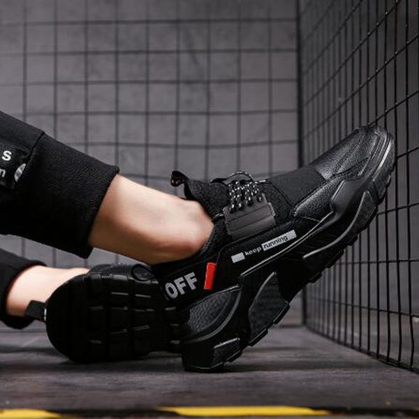

men's lace-up high- non-slip sneakers men's mesh comfortable casual breathable outdoor walking sneakers