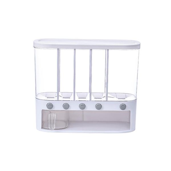 

kitchen sealed rice bucket storage box wall-mounted moisture-proof can containers dispenser grains bottles & jars