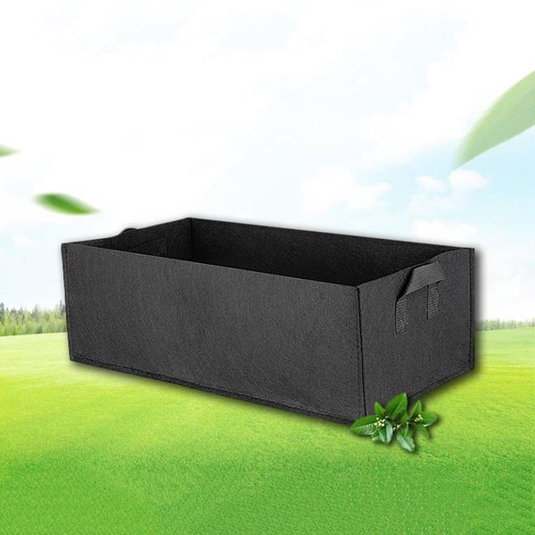 

planters & pots 1pc grow bag garden bed outdoor vegetable planter non-woven fabric seedling gallon tree handle rectangle strawberry jardin