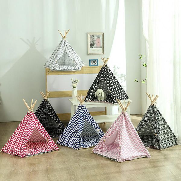 

cat beds & furniture simple pet tent wooden bed nest summer dog
