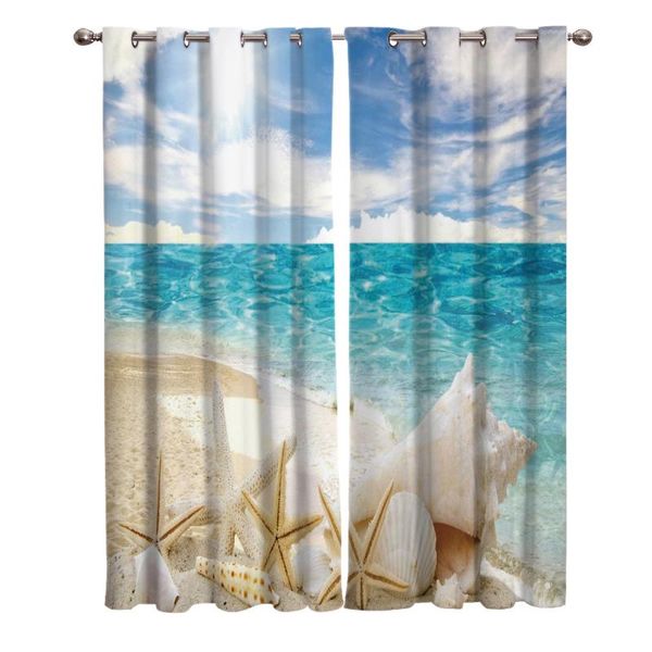 

curtain & drapes sunshine beach shell starfish window treatments curtains valance room large outdoor bedroom floral