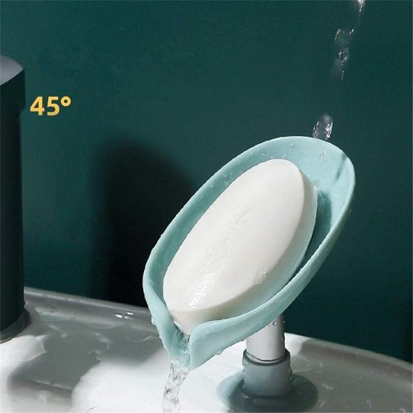 

soap dishes holder leaf shape suction cup dish for bathroom drain shower stand tray case gadgets
