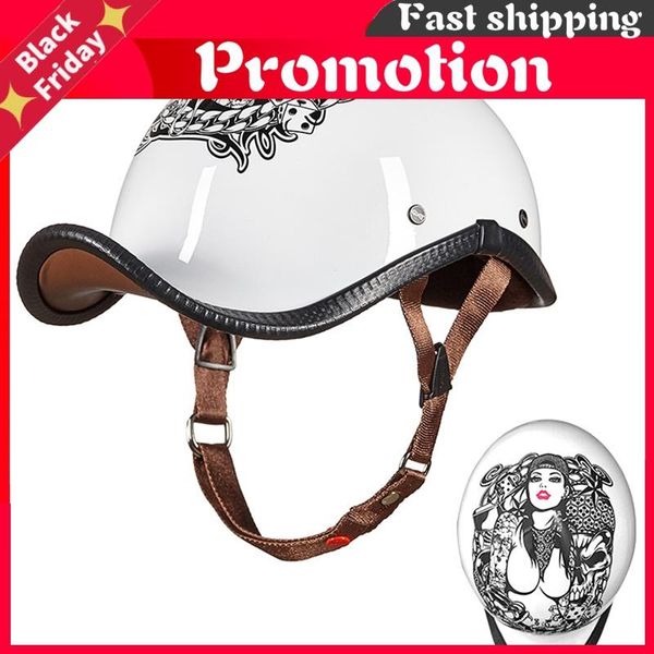 

retro vintage motorcycle helmet summer breathable moto open face scooter biker motorbike racing riding helmets