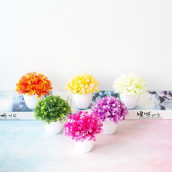 

decorative flowers & wreaths 14x14cm home decoration accessories deskbonsai living room bedroom garden artificial flower plants potted