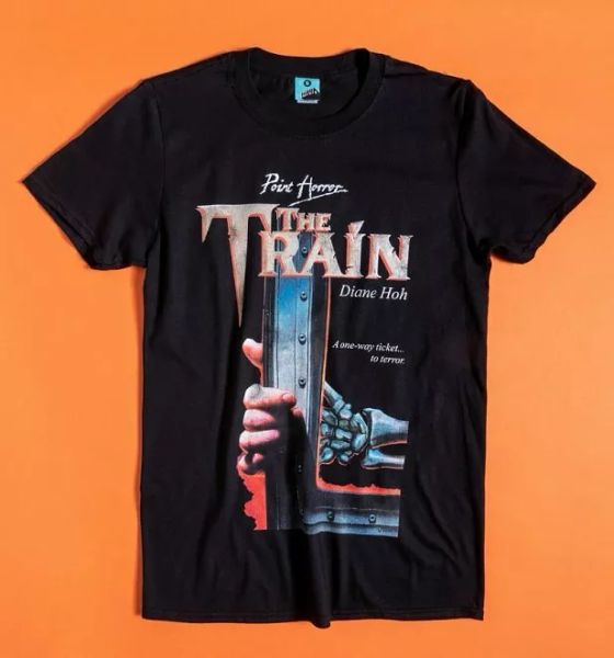 

point horror the train black t-shirt, White;black