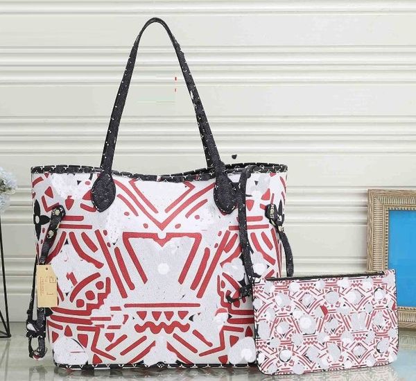 

7color 2pcs/set women leather shoulder bag purse lady totes handbags fashion tote bags with wallet