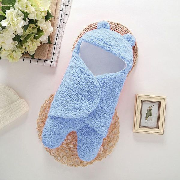 

born baby sleeping bags swaddle wrap winter warm cotton fleece bag blanket