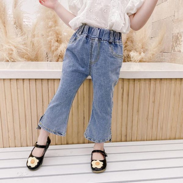 

kids jeans solid color toddler casual style girls spring autumn kid clothes, Blue