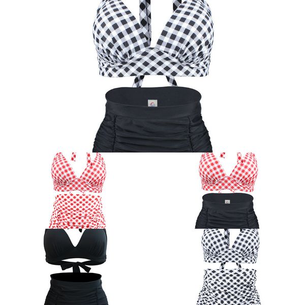 

waist two swimsuit piece bikini split bandage high swimsuit woman2021, White;black