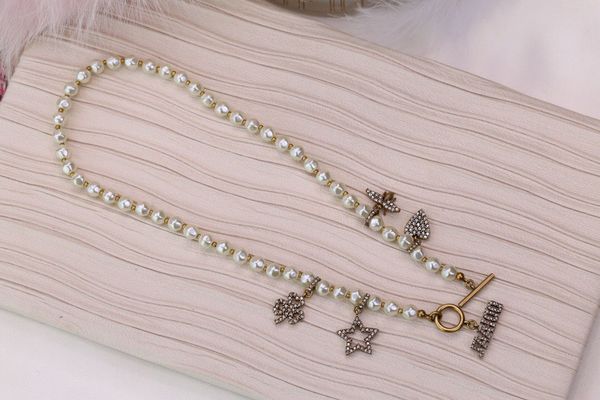 

new clover star shaped bead necklace fashion style exclusive jewelry sale, Silver