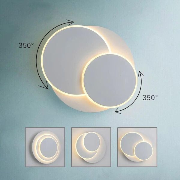 

wall lamps nordic style creative rotation lamp round simple modern living room restaurant stair study bedroom bedside