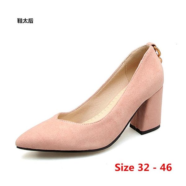 

dress shoes stiletto women pointed toe pumps high heel party wedding concise office lady heels small big size 32 - 46, Black