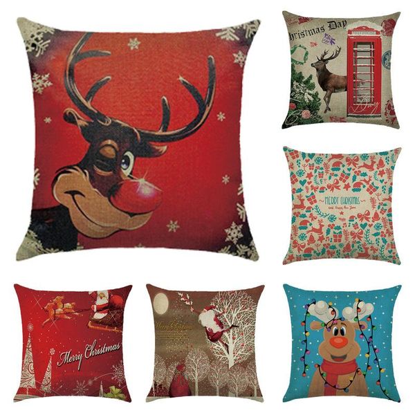 

cushion/decorative pillow cute deer pattern print cushion cover decorative for sofa seat soft throw case 45x45cm home decor