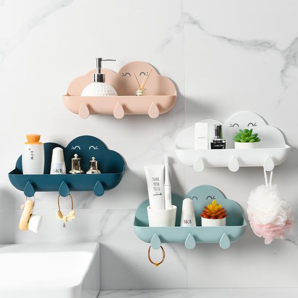 

creative cloud racks bathroom wall-mounted bathroom toilets perforated vanity basin bathroom storage rack is simple convenient