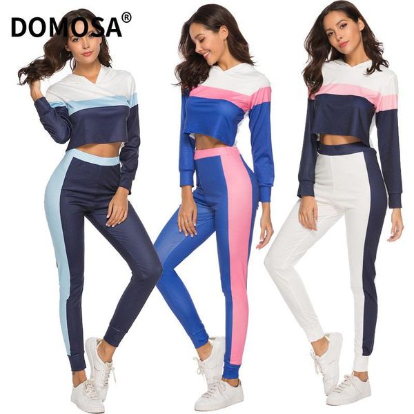 

women's two piece set fashion suit casual sportswear tracksuit female jens 2 clothes for womenlong sleeve trousers dress, White