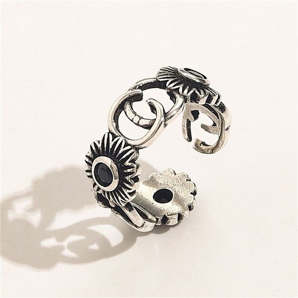 

85% off factory clearance little daisy ring women's double red brass, Silver