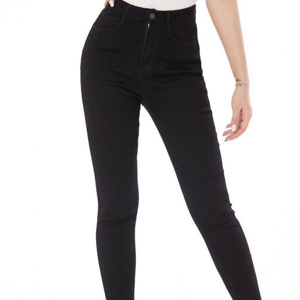 

jeans for women mom black high waist stretch wash denim tight pencil pants women's, Blue