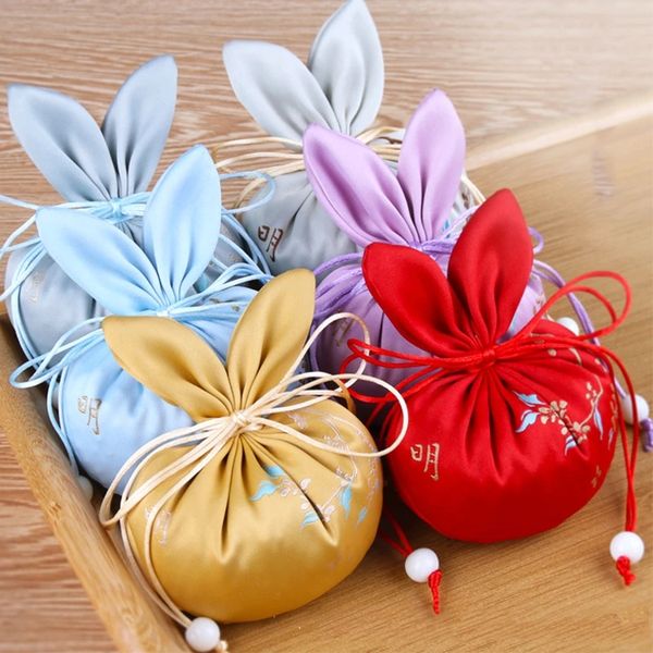 

cute sachet fashion sweet rabbit beam tone palace empty bags portable car hanging hanfu accessories bedroom decoration sachets, Blue;pink