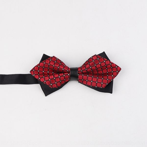 

6jo korean british neck ties sharp angle men's polyester business banquet korean british sharp angle jacquard men's bow tie polyes, Blue;purple