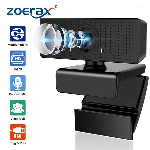 

zoerax webcam with microphone, 1080p hd streaming computer web camera 110Â° wide view angle - usb camera11