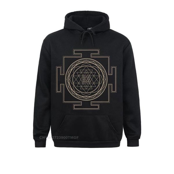 

men's hoodies & sweatshirts sri yantra flower of life men geek long sleeve 2021 fashion family sportswears graphic hoodie, Black