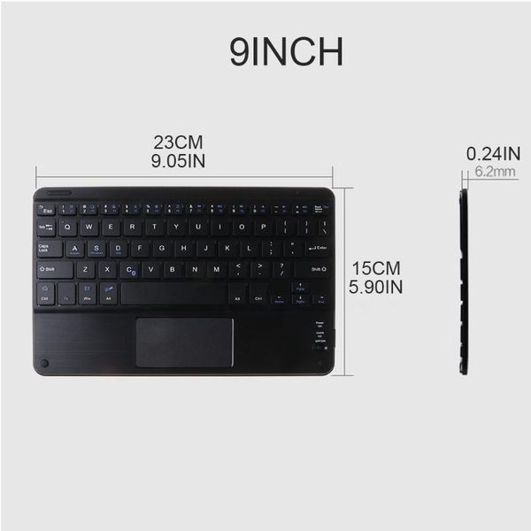 

7/9/10 inches wireless bluetooth lightweight keyboard with touchpad home keypad drop keyboards