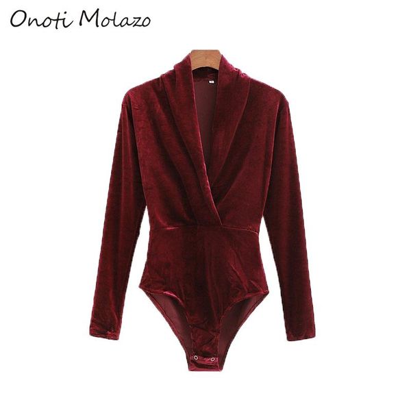 

women's jumpsuits & rompers onoti molazo casual bodysuits velvet elegant ladies chic female 2021 spring autumn fashion, Black;white