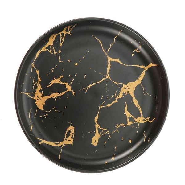 

dishes & plates 1pc ceramic dinner plate marble grain steak western dessert tray (6 inch)