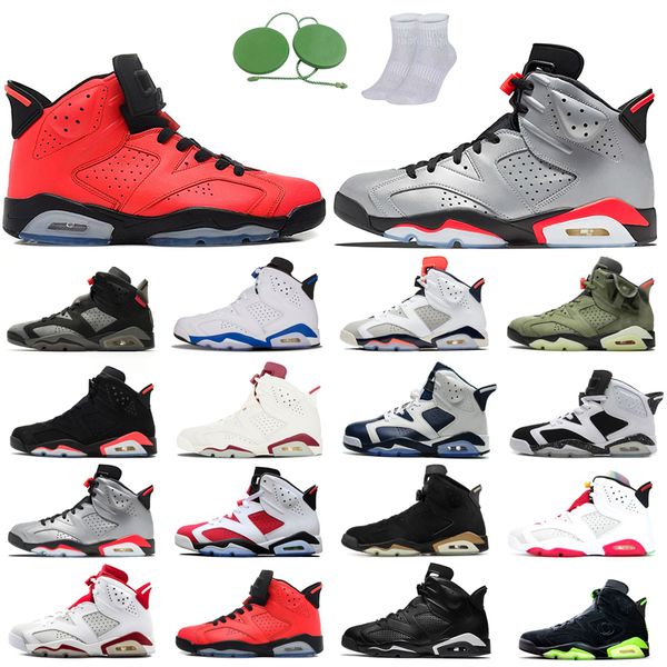 

6s man basketball shoes fashion colors white infared unc tinker sport oreo olympic marron dmp carmine black cat angry bull cool trainers fla
