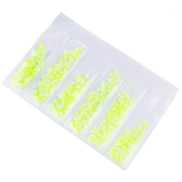 

box of about 850pcs manicure rhinestone beads 6 compartments mixed noctilucent nail art diamonds decorations (style 1)1, Silver;gold